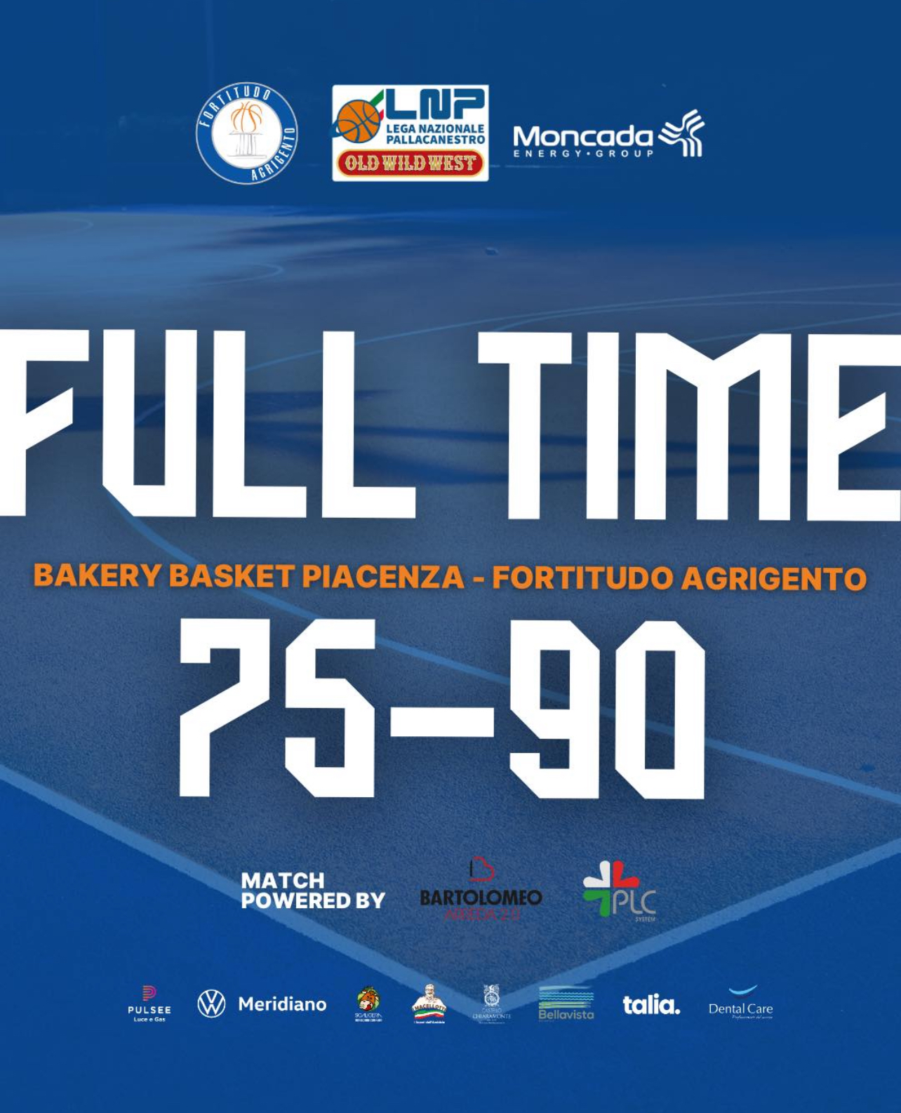 FORTITUDO AGRIGENTO VINCE A PIACENZA 75–90: TERZA VITTORIA CONSECUTIVA