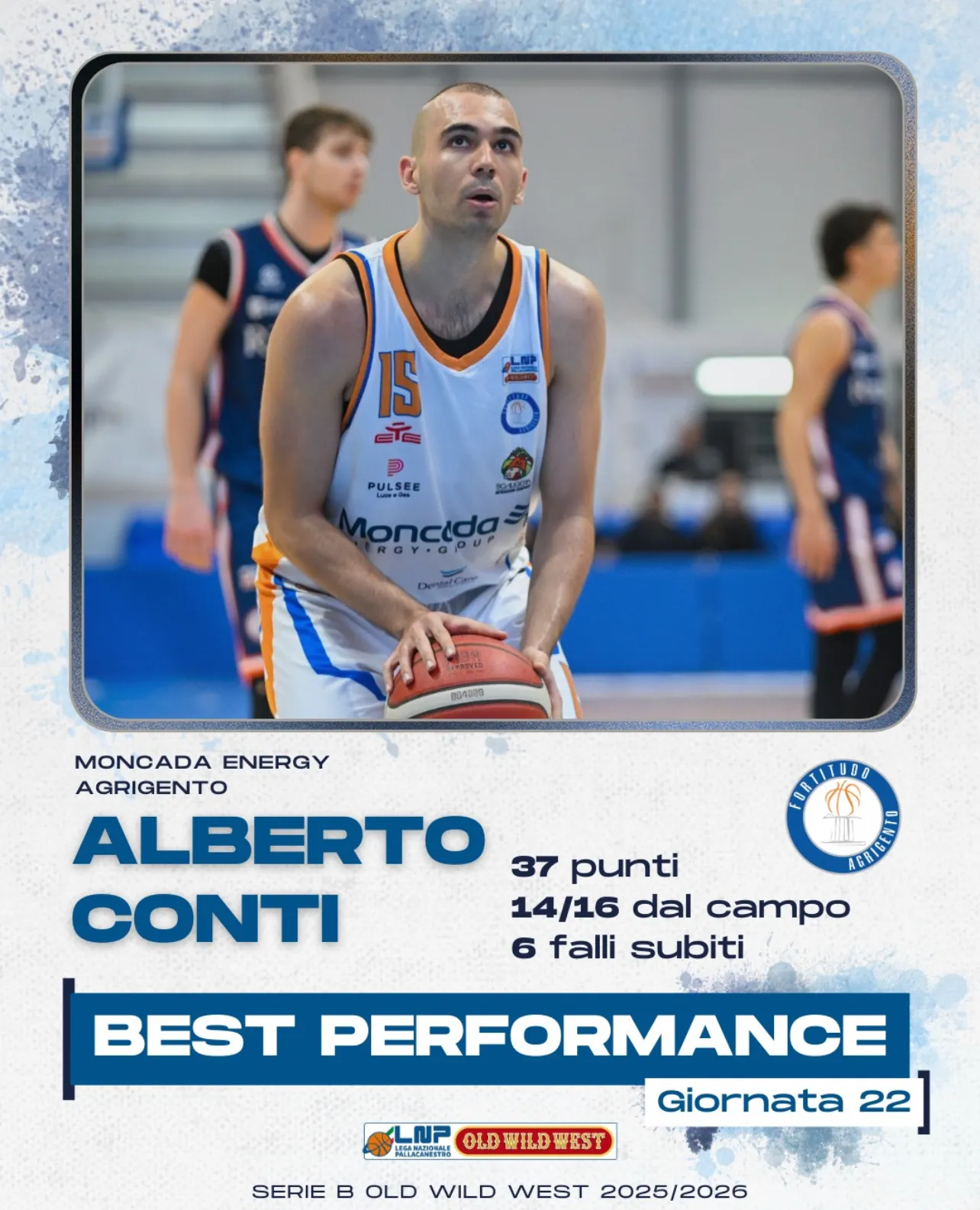 ALBERTO CONTI FIRMA LA MIGLIOR PERFORMANCE DELLA GIORNATA 22 DI SERIE B