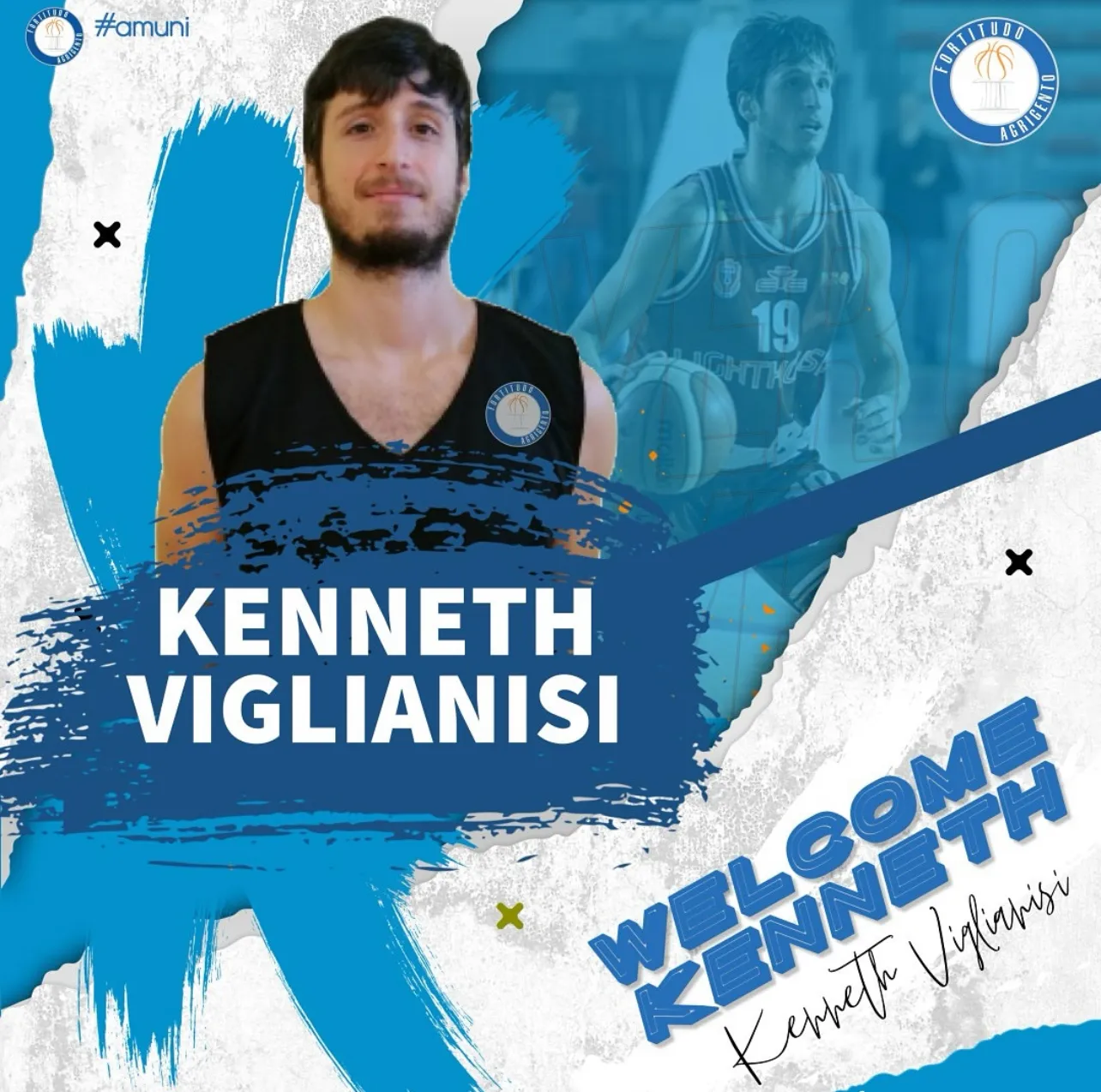 KENNETH VIGLIANISI È UN NUOVO GIOCATORE DELLA FORTITUDO MONCADA AGRIGENTO