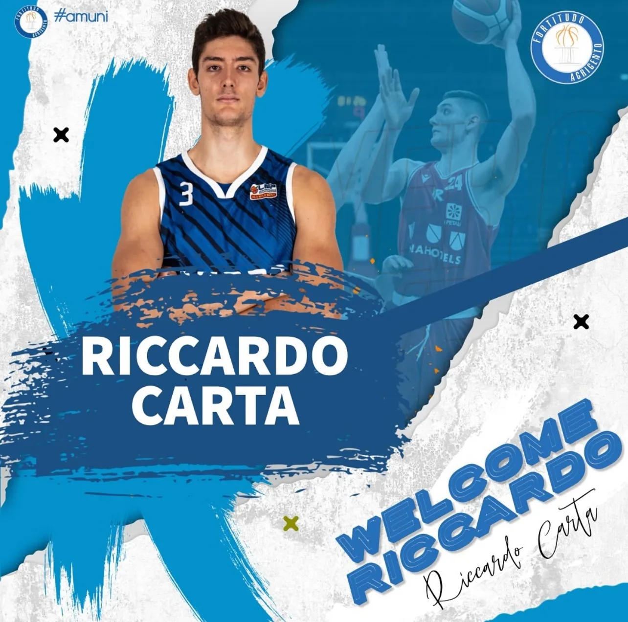 RICCARDO CARTA È UN NUOVO GIOCATORE DELLA FORTITUDO MONCADA AGRIGENTO