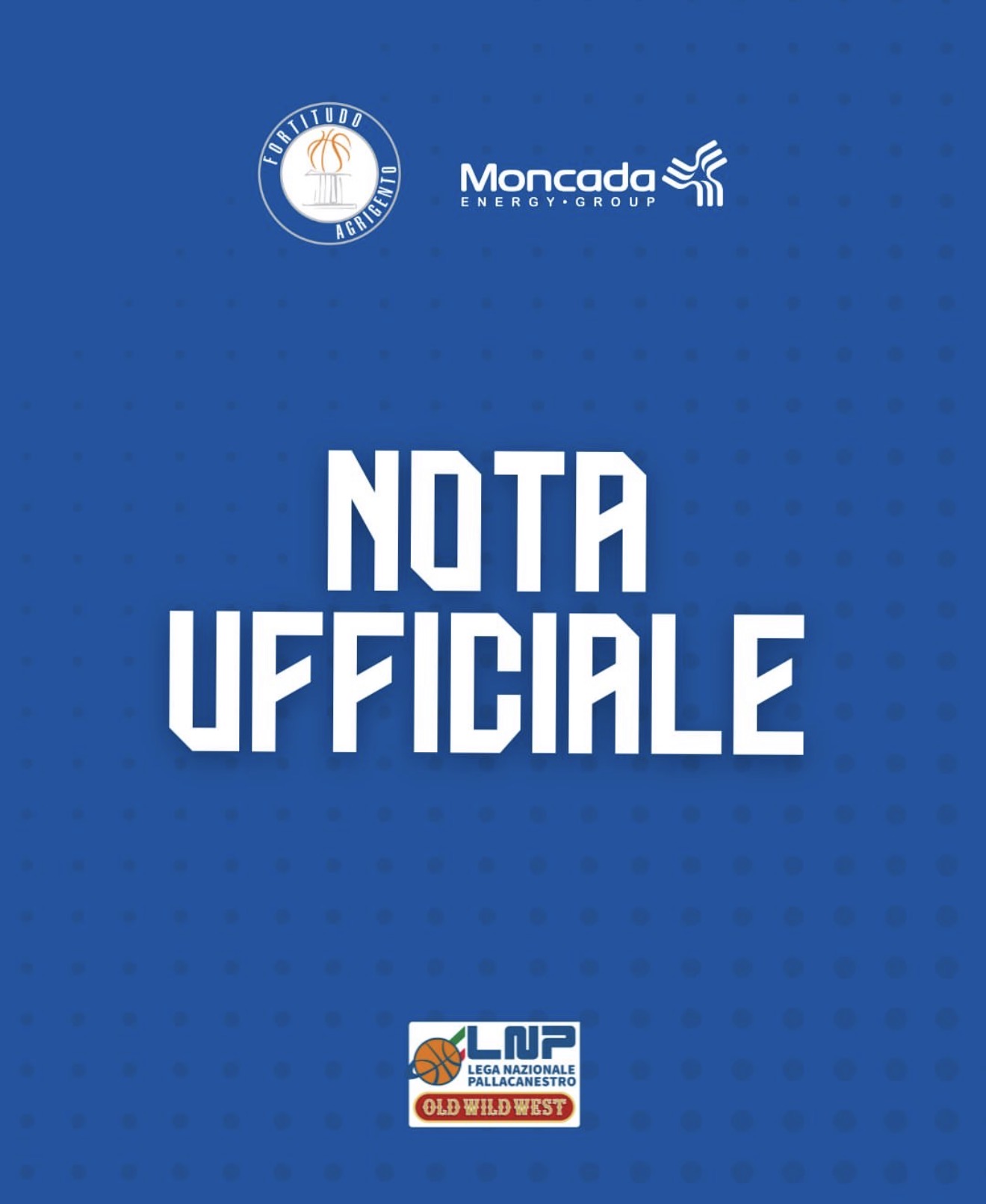 NOTA UFFICIALE: ALBERTO CONTI