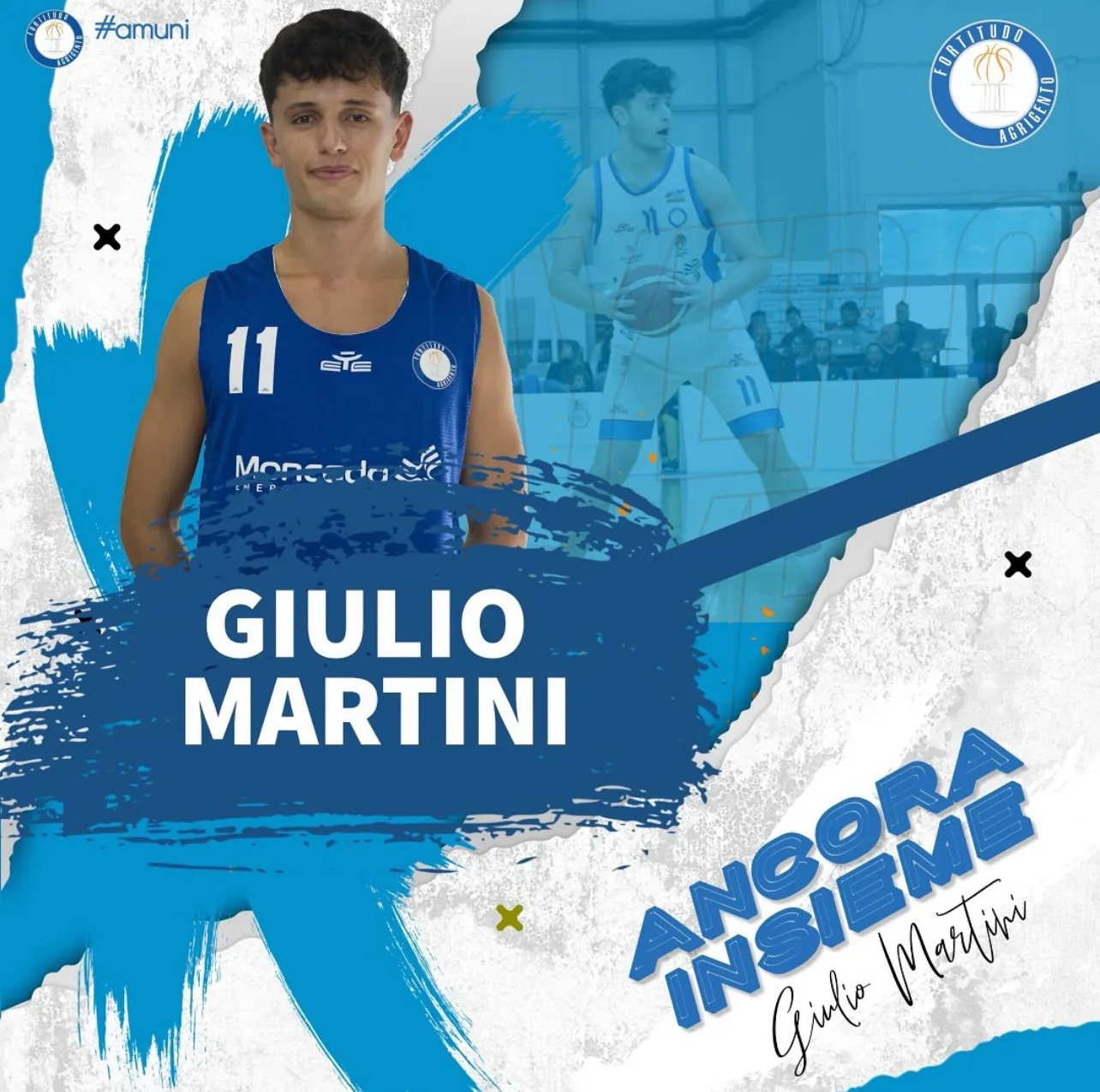 GIULIO MARTINI ANCORA IN MAGLIA BIANCAZZURRA
