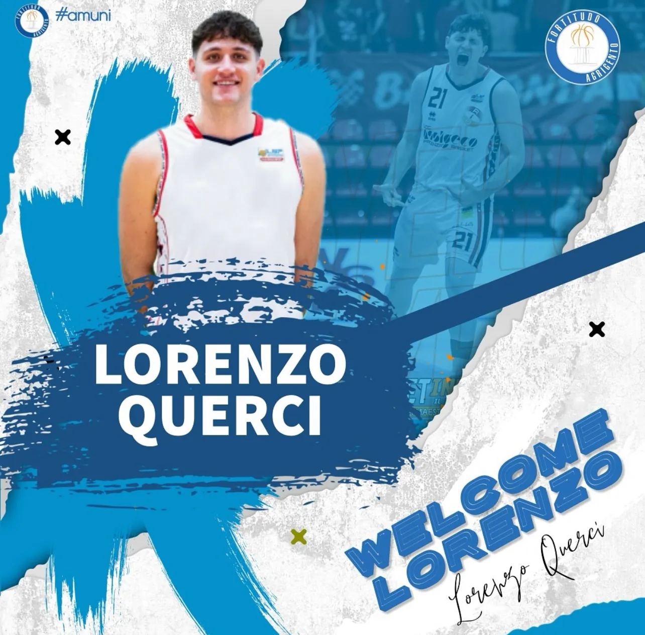 LORENZO QUERCI È UN NUOVO GIOCATORE DELLA FORTITUDO MONCADA AGRIGENTO